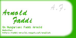 arnold faddi business card